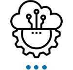 icon of gear with cloud on top